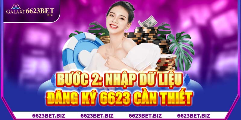 Bước 2: Nhập dữ liệu đăng ký 6623 cần thiết